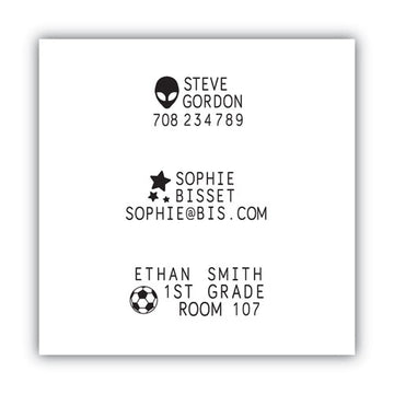 COSCO Mine Textile Stamp, 1 1-2" X 1 1-2", Black freeshipping - TVN Wholesale